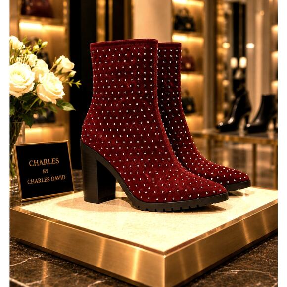 Charles By Charles David Shoes - Charles by Charles David Studded Stretch Bootie Danielle 6.5